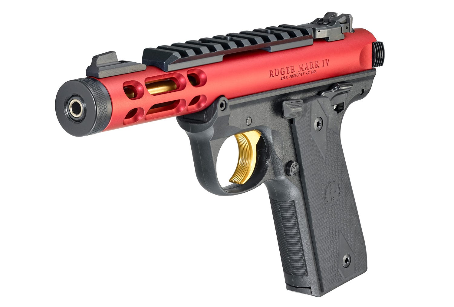 Ruger Mark IV 22/45 Lite Red/Gold .22LR 4.4" Barrel 10-Rounds - Image 4
