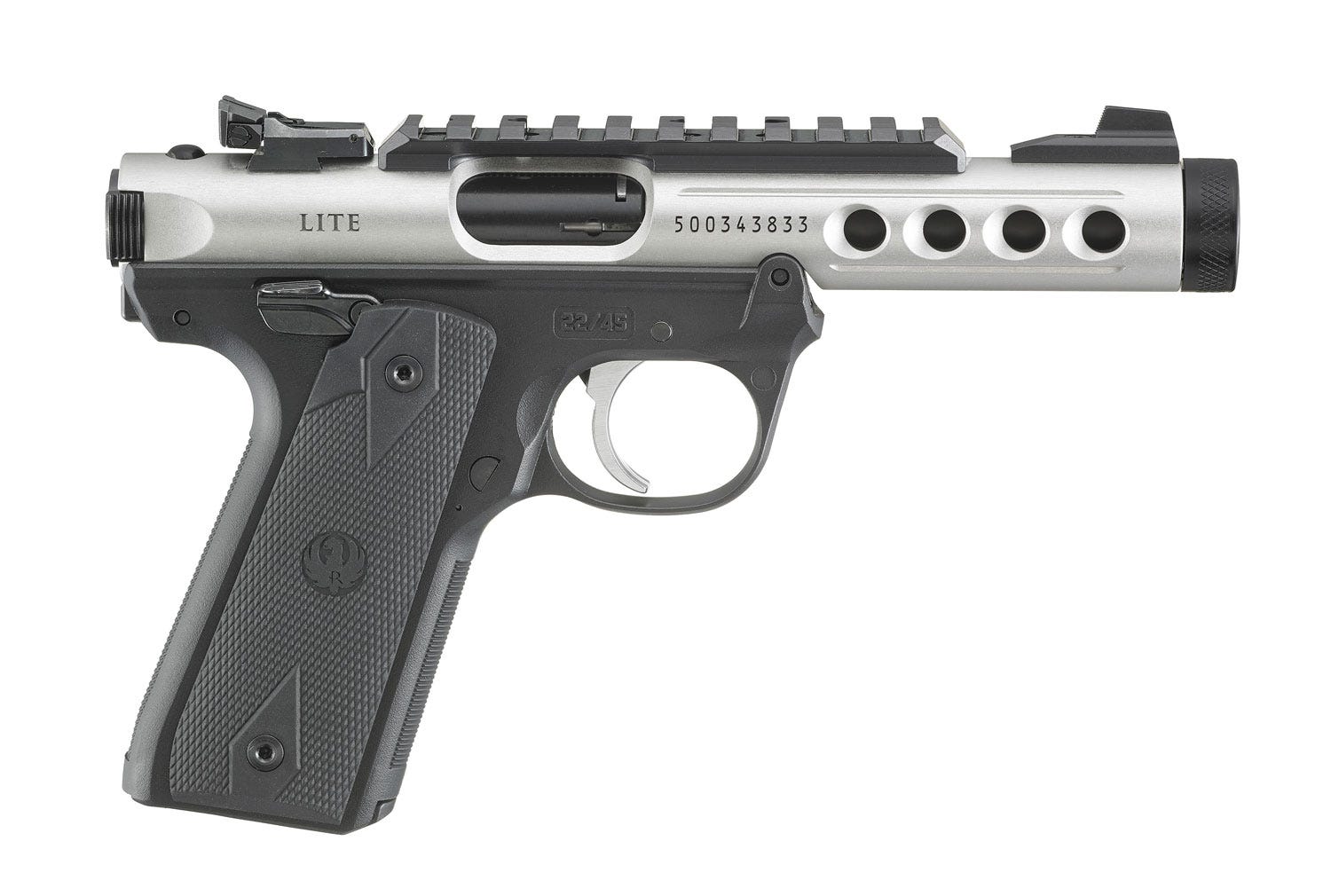 Ruger Mark IV 22/45 Lite Stainless .22 LR 4.4" Barrel 10-Rounds