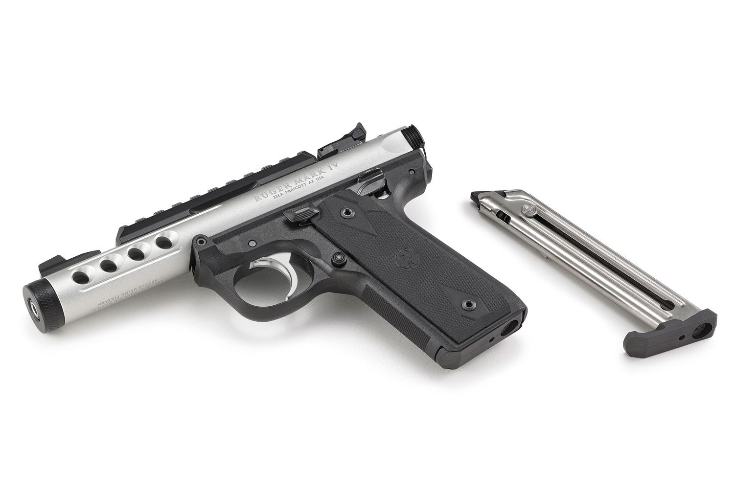 Ruger Mark IV 22/45 Lite Stainless .22 LR 4.4" Barrel 10-Rounds - Image 6