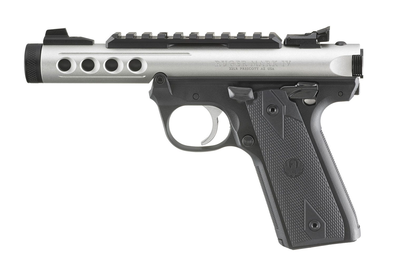 Ruger Mark IV 22/45 Lite Stainless .22 LR 4.4" Barrel 10-Rounds - Image 2