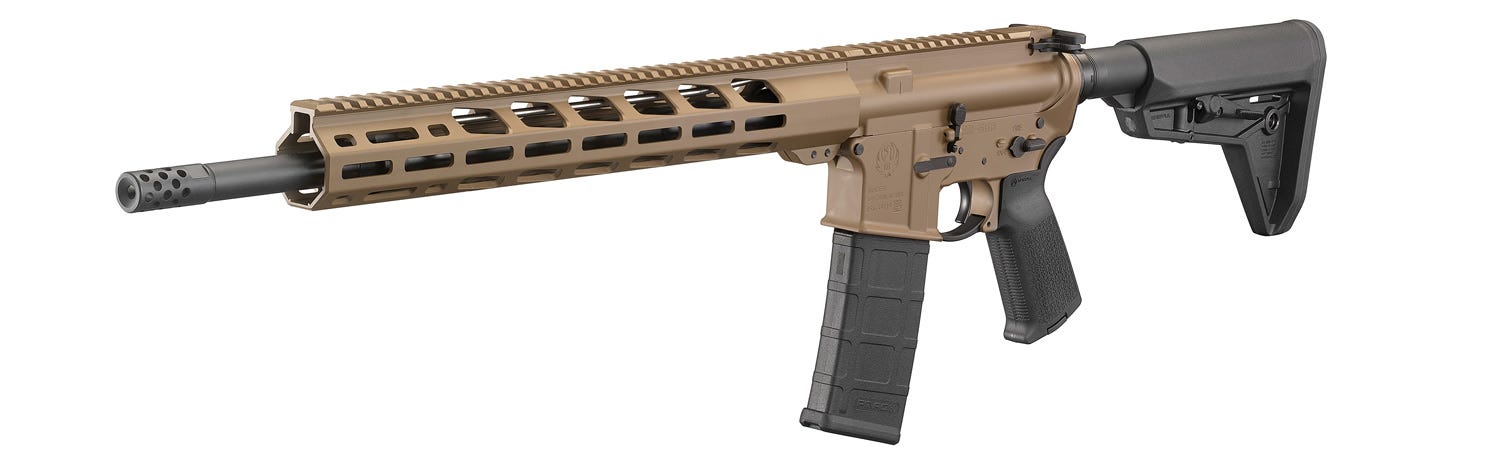 Ruger AR556 MPR Brown 5.56 NATO/.223 Rem 18" Barrel 30 Rounds - Image 4