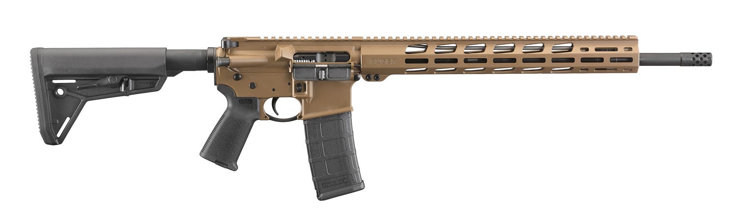 Ruger AR556 MPR Brown 5.56 NATO/.223 Rem 18" Barrel 30 Rounds