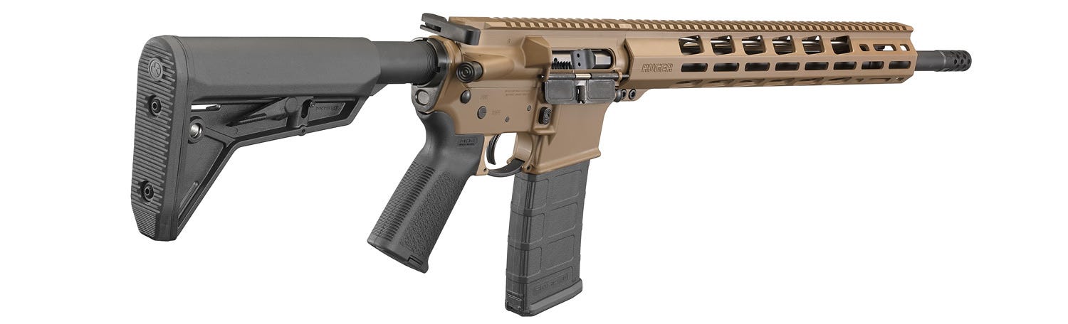 Ruger AR556 MPR Brown 5.56 NATO/.223 Rem 18" Barrel 30 Rounds - Image 2
