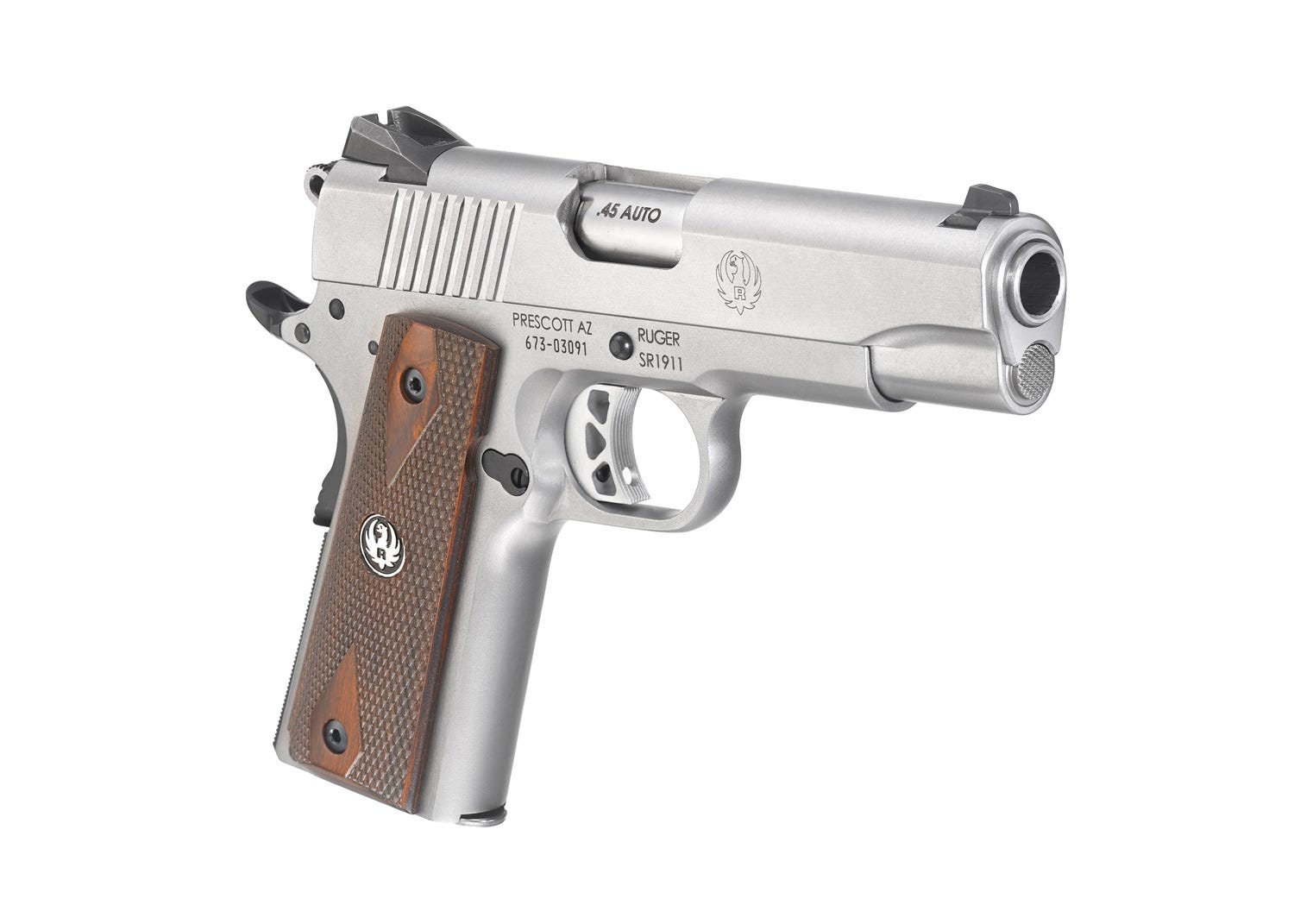 Ruger SR1911 Stainless .45 ACP 4.25" Barrel 7-Rounds Commander-Style - Image 3