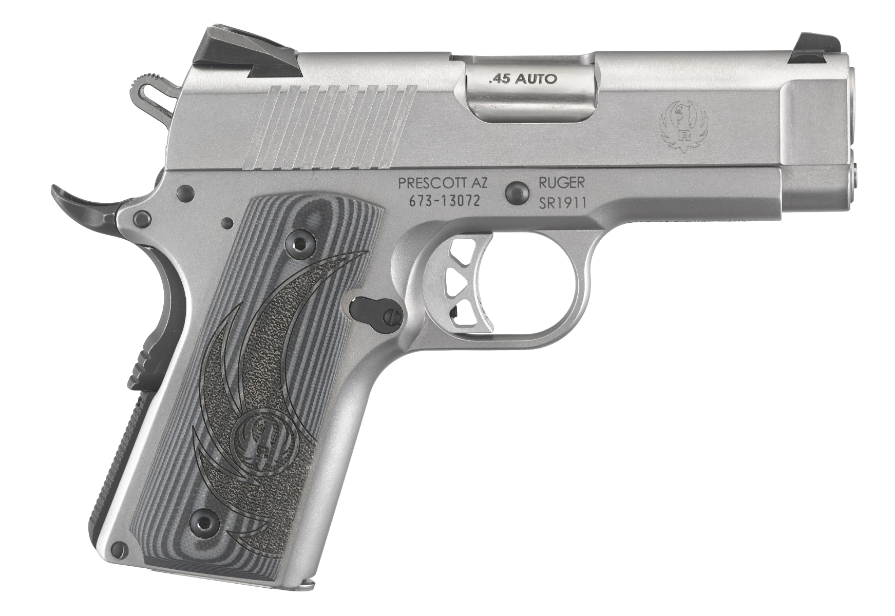 Ruger SR1911 Officer Stainless .45 ACP 3.6" Barrel 7-Rounds