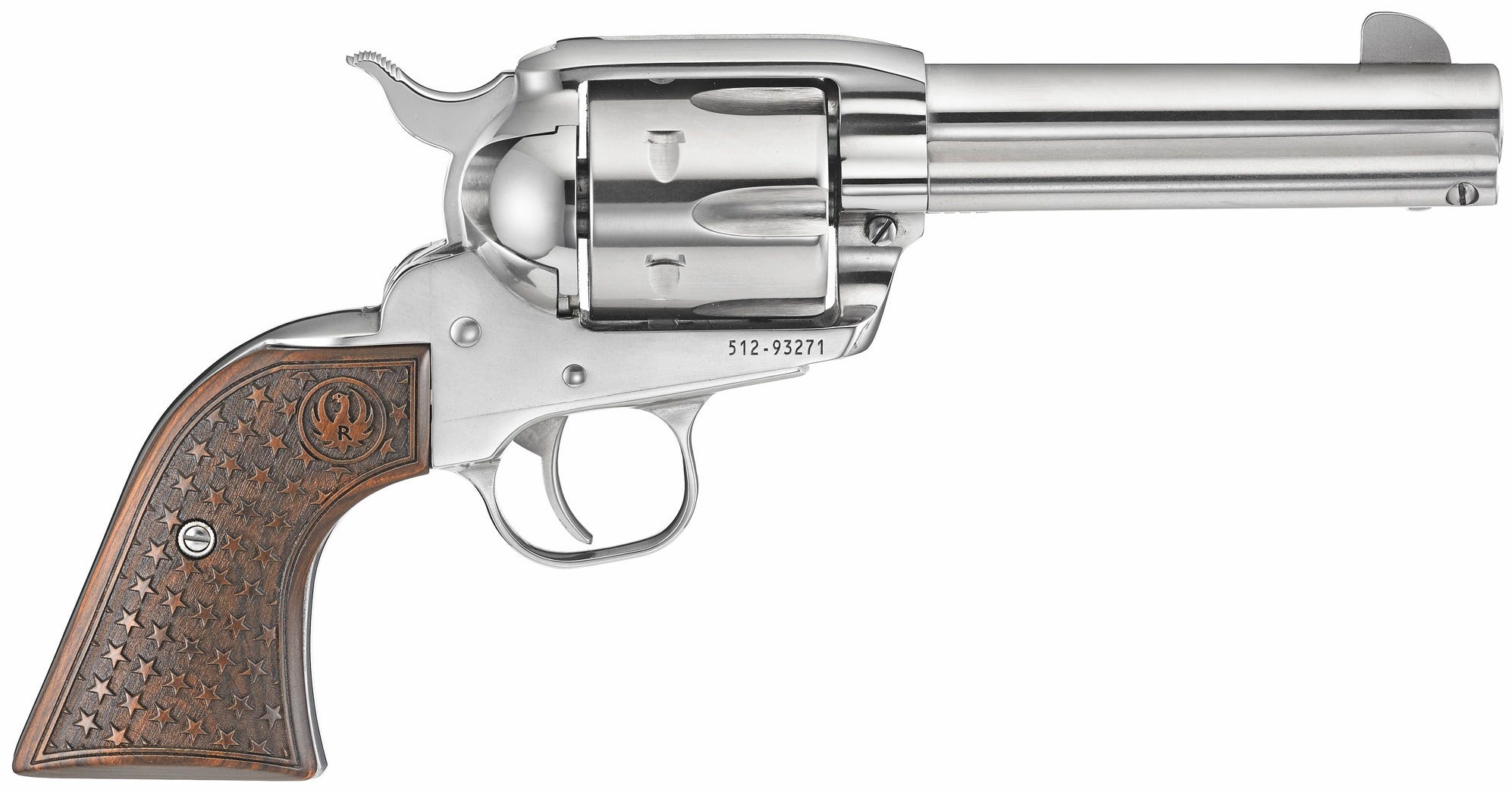 Ruger Vaquero Stainless .45 Colt 4.62" Barrel 6-Rounds Star Engraved Grips