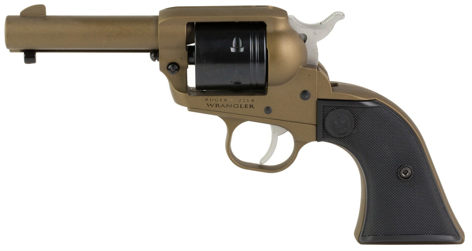 Ruger Wrangler Burnt Bronze .22 LR 3.75" Barrel 6-Rounds Fixed Sights - Image 2