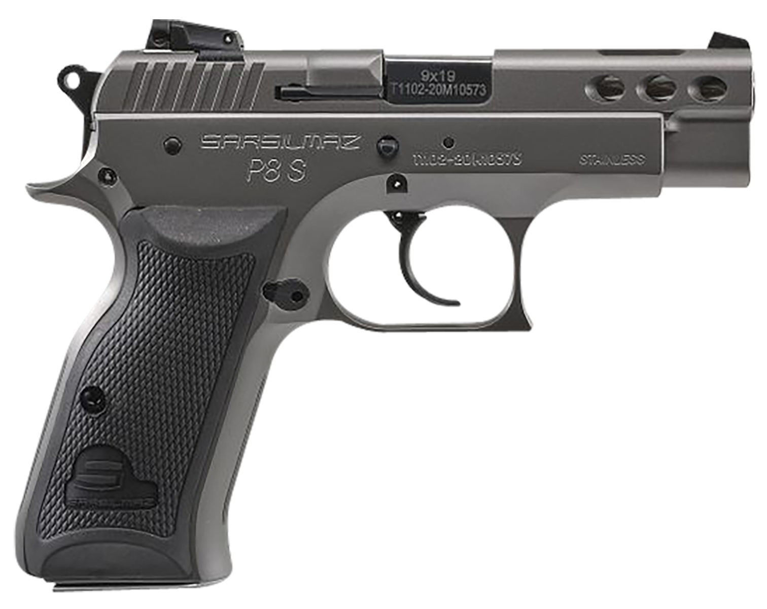 SAR USA P8S Compact Stainless 9mm 3.8" Barrel 17-Rounds