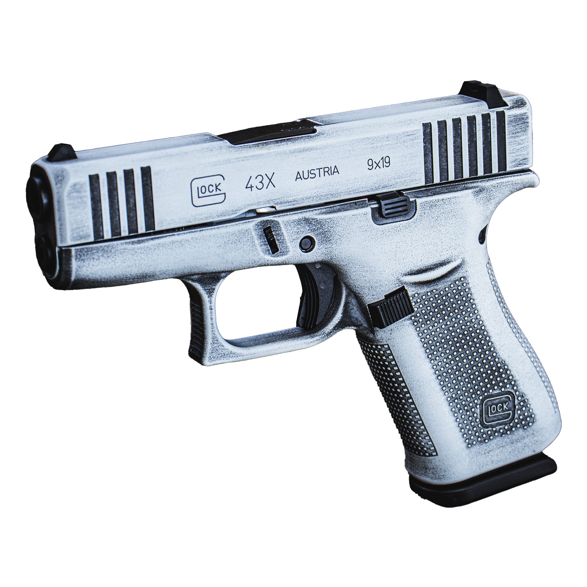 Glock 43X Battleworn White 9mm 3.4" Barrel 10-Rounds - Image 2