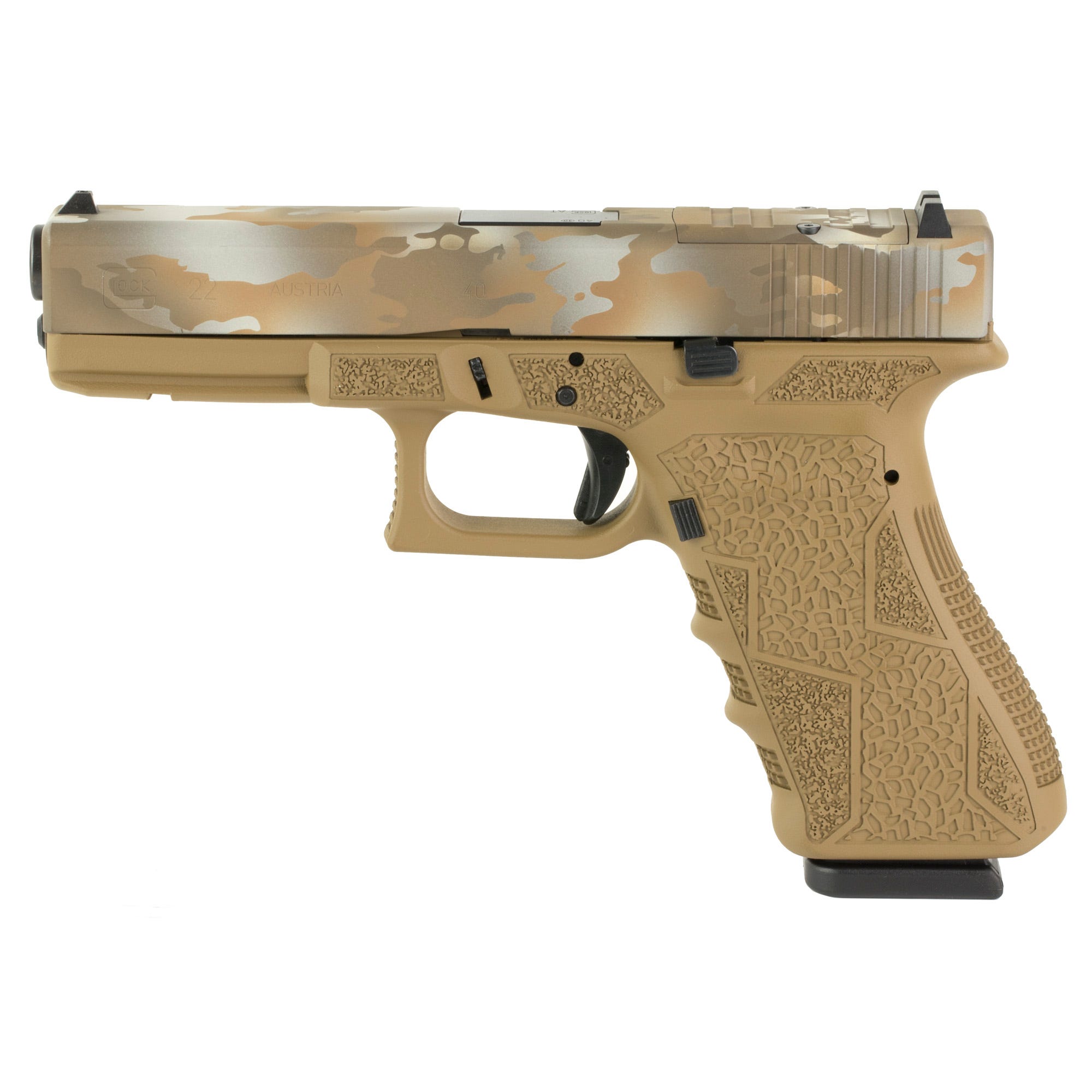 Shark Coast Tactical Glock 22 Gen3 FDE MultiCam .40 SW 4.49" Barrel 15-Rounds - Image 3