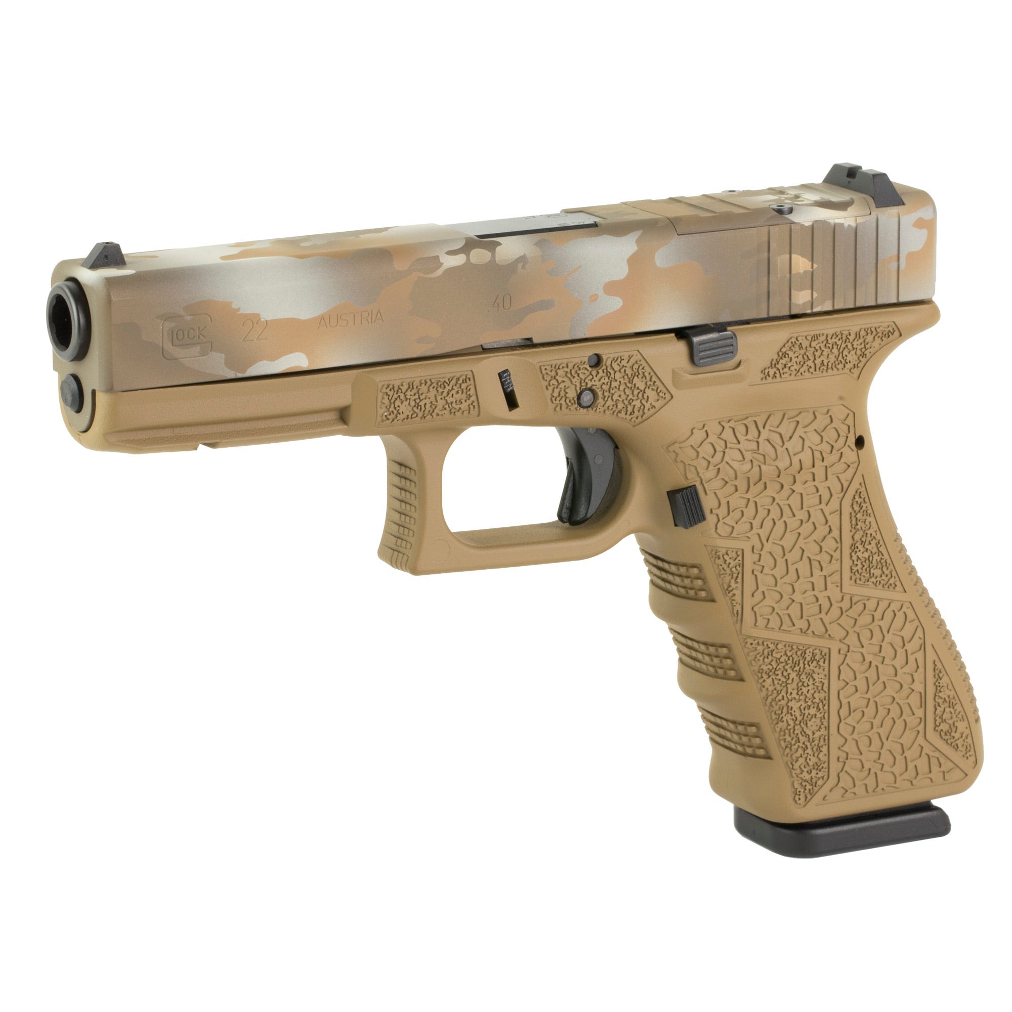 Shark Coast Tactical Glock 22 Gen3 FDE MultiCam .40 SW 4.49" Barrel 15-Rounds - Image 4