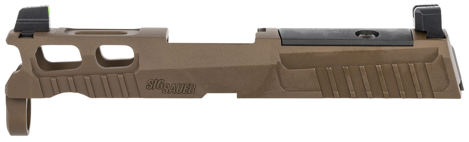 Sig Sauer P320 PRO-CUT Slide Assembly Coyote Brown 9mm 3.6" Barrel Suppressor Sights - Image 2