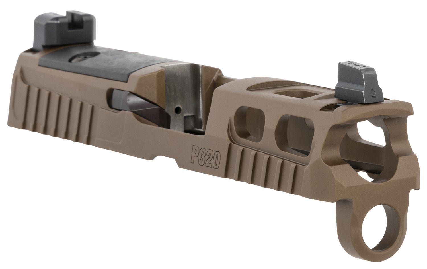 Sig Sauer P320 PRO-CUT Slide Assembly Coyote Brown 9mm 3.6" Barrel Suppressor Sights - Image 3