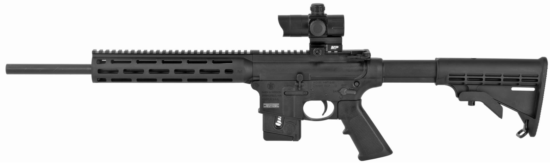Smith and Wesson M&P15-22 Sport .22 LR 16.5" Barrel 10-Round Red/Green Dot Sight - Image 3