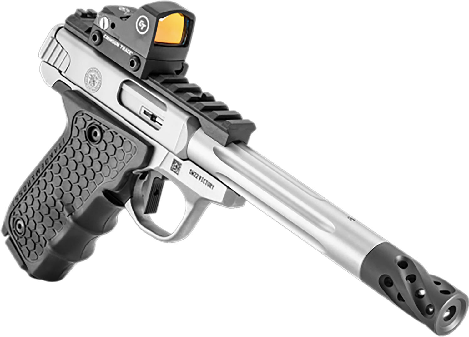 Smith and Wesson Performance Center SW Victory Target Stainless .22 LR 6" Barrel 10-Rounds Red Dot Sight - Image 3