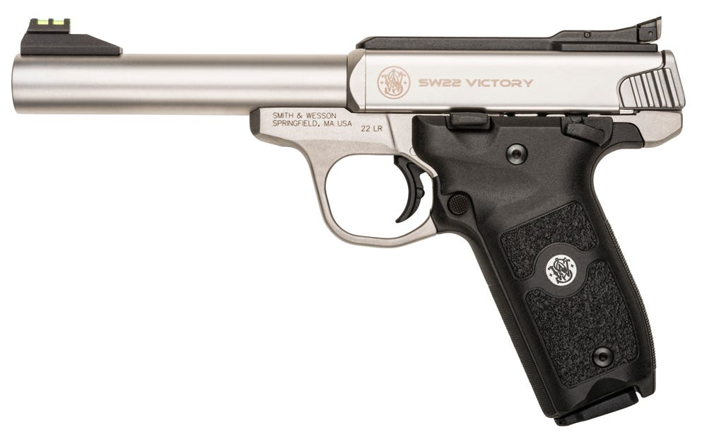Smith and Wesson Victory Pistol Black/Stainless .22 LR 5.5" Barrel 10-Rounds - Image 2