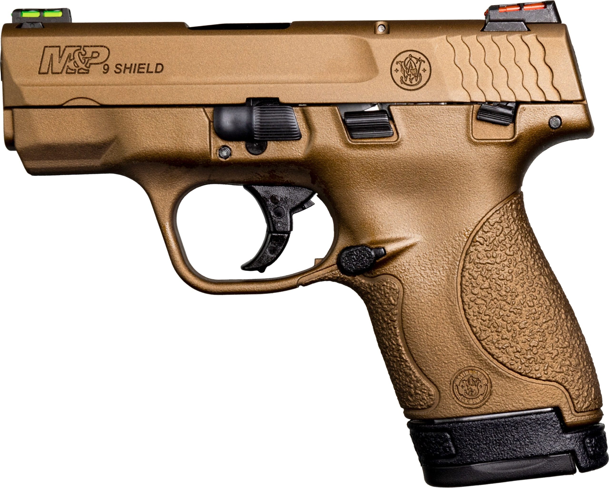 Smith and Wesson M&P Shield Burnt Bronze 9mm 3.1" Barrel 8-Rounds - Image 2