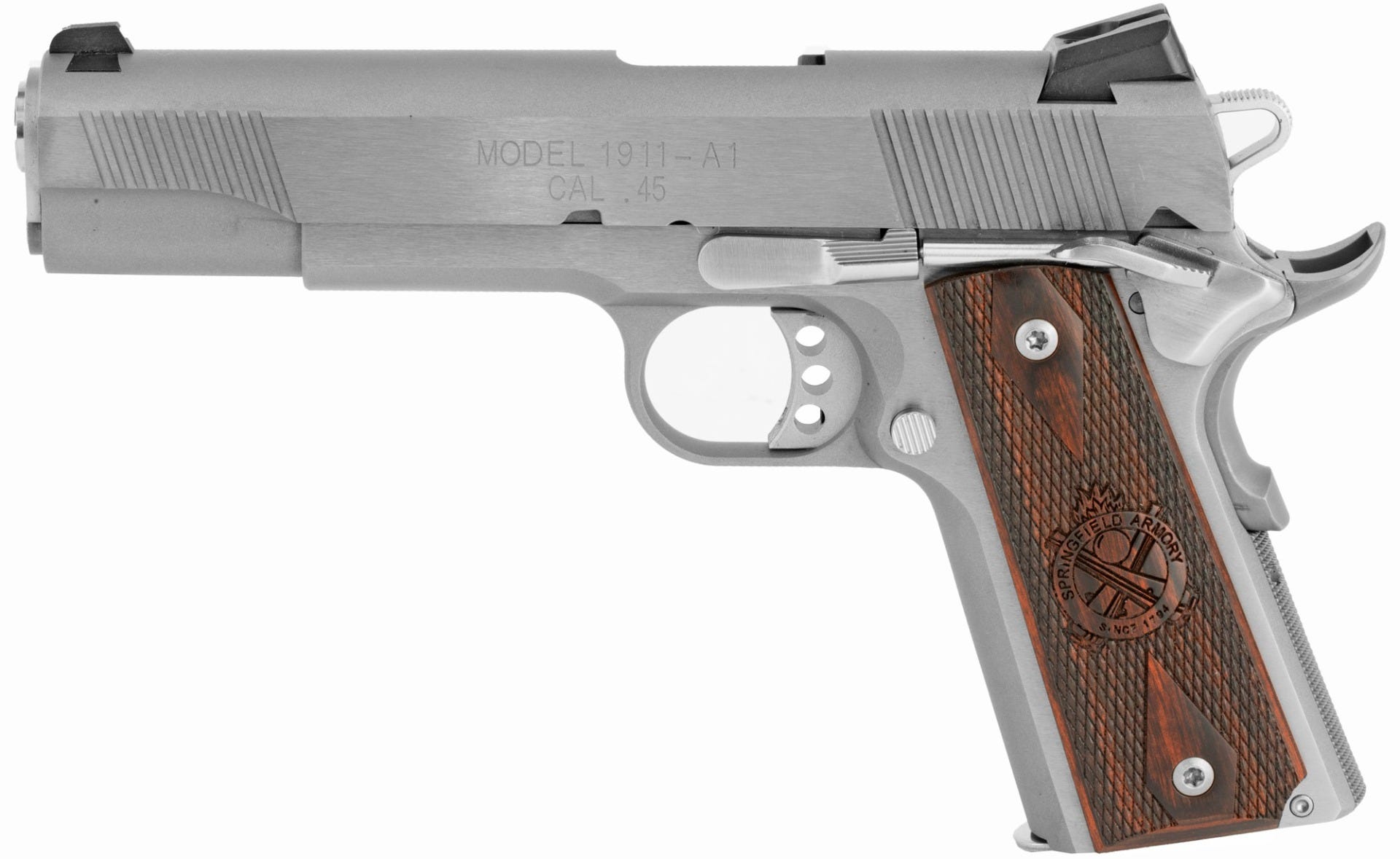 Springfield 1911 Loaded Stainless .45ACP 5-inch 7-Rounds CA Model - Image 2