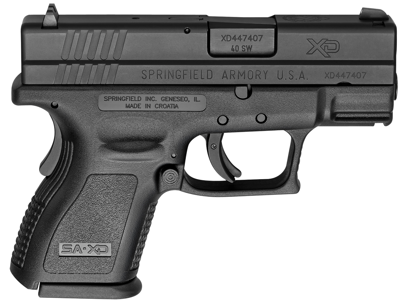 Springfield Armory XD Sub-Compact .40 SW 3" Barrel 10-Rounds Fixed Sights