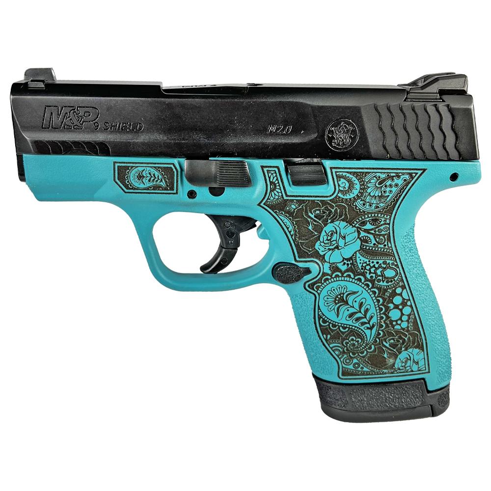 Smith and Wesson M&P Shield 2.0 Paisley 9mm 3.1" Barrel 7/8-Rounds - Image 2