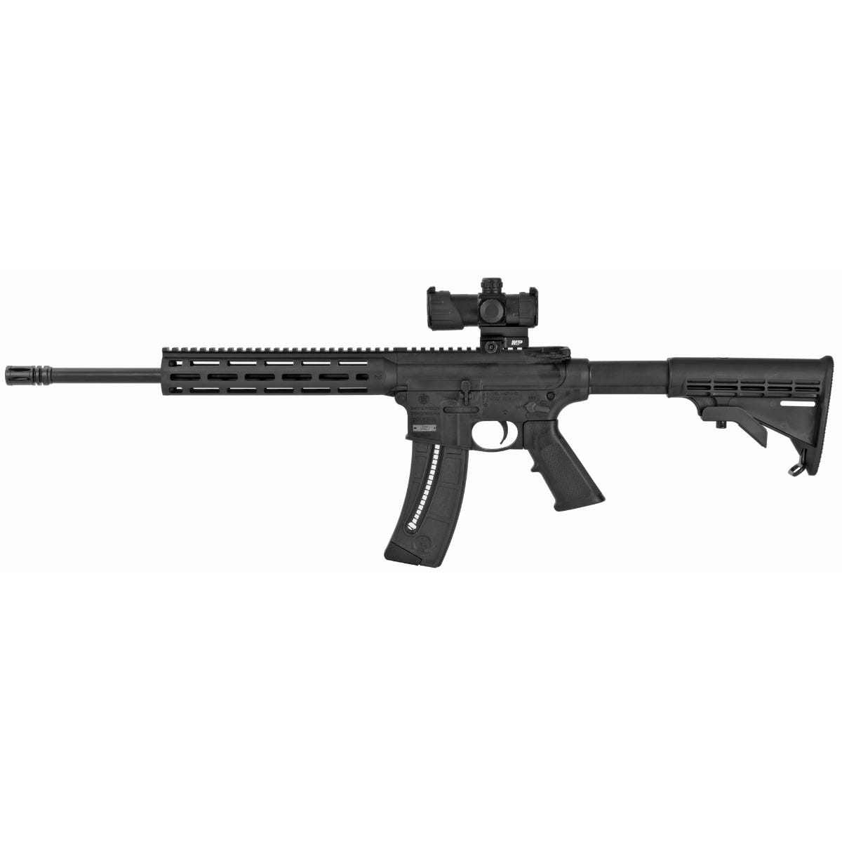 Smith and Wesson M&P15-22 Sport .22 LR 16.5" Barrel 25-Rounds with Red/Green Optic - Image 3