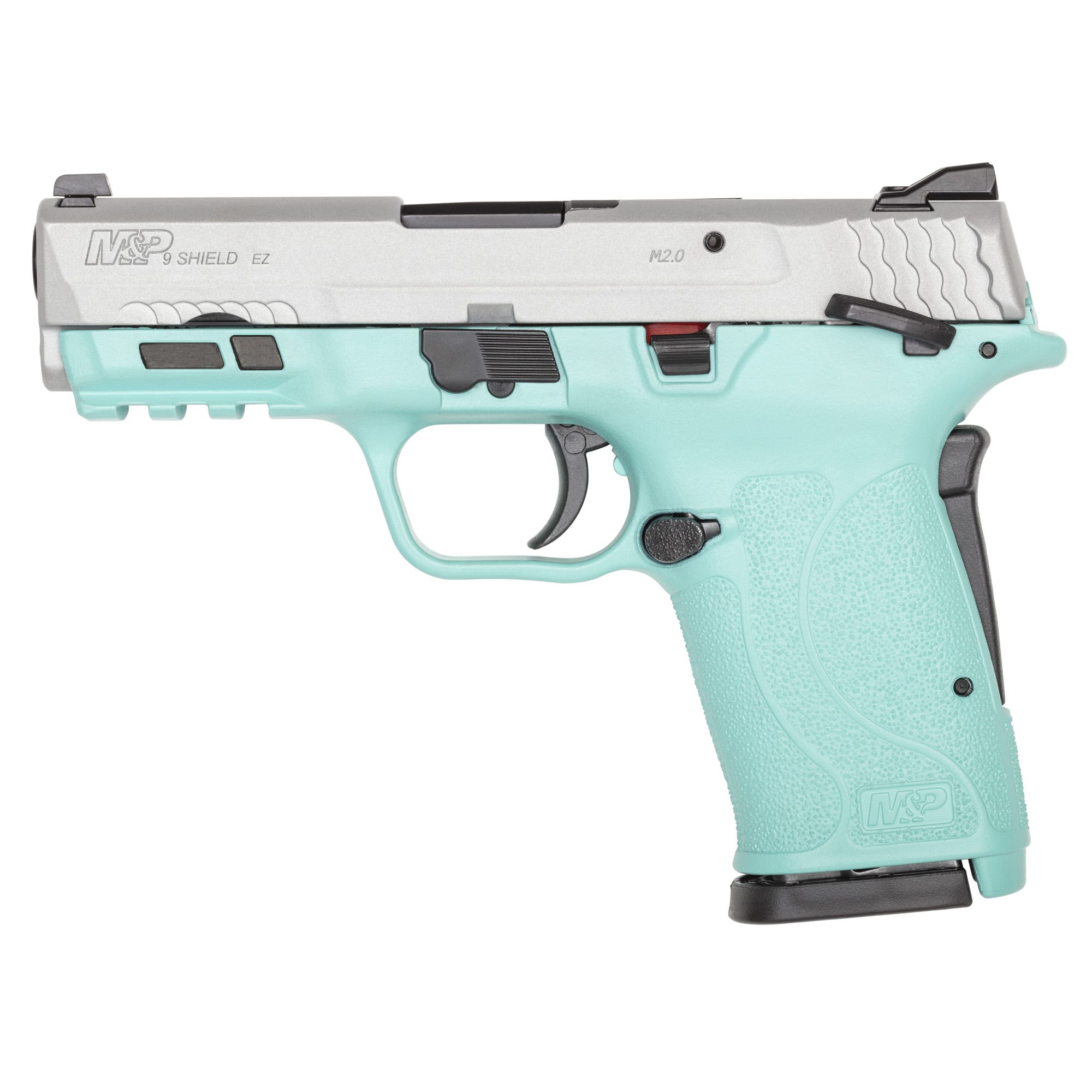 Smith and Wesson M&P9 SHIELD EZ M2.0 Robin's Egg Blue 9mm 3.7" Barrel 8-Rounds Manual Safety - Image 2