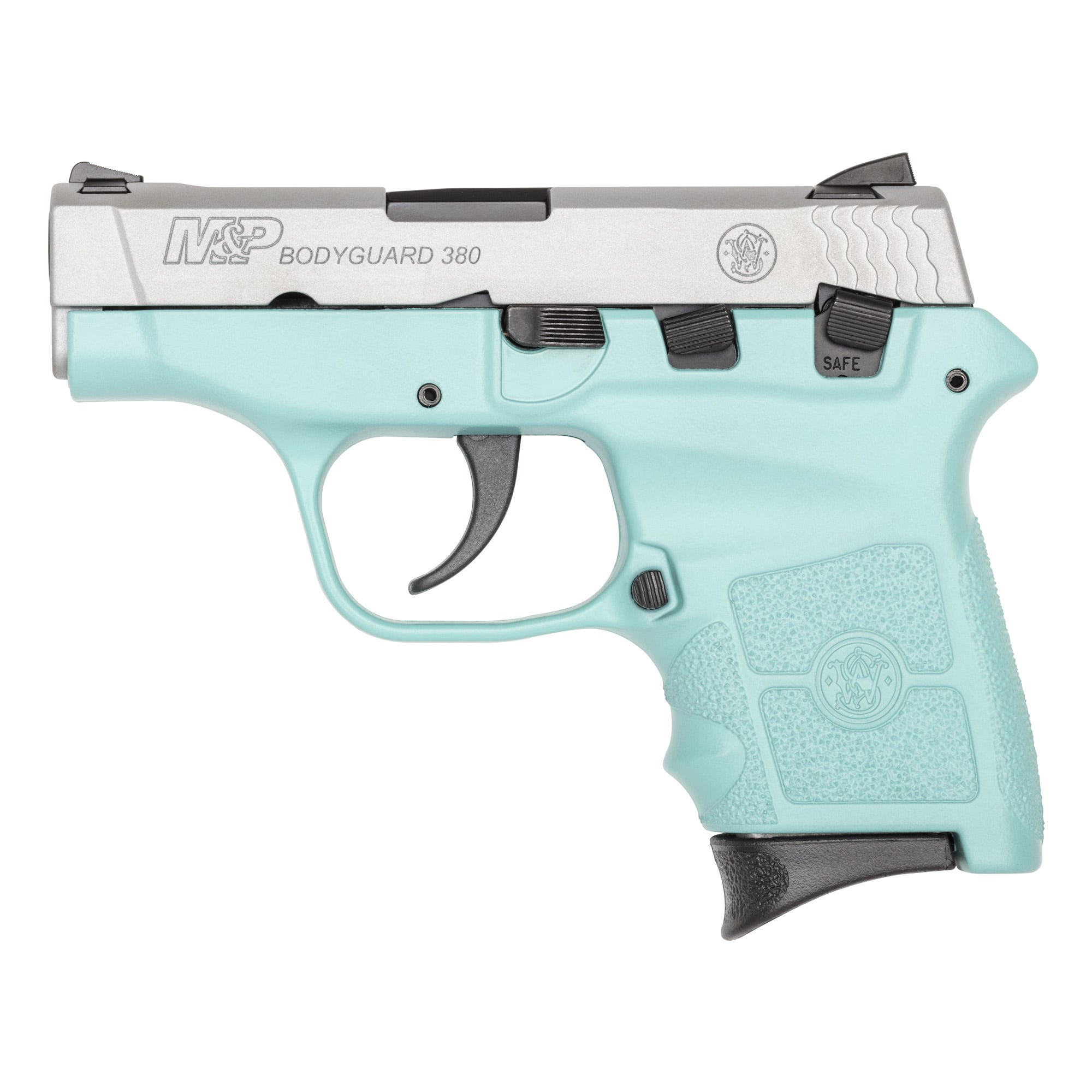 Smith and Wesson M&P Bodyguard Robin's Egg Blue .380 ACP 2.75" Barrel 6-Rounds Manual Safety - Image 2