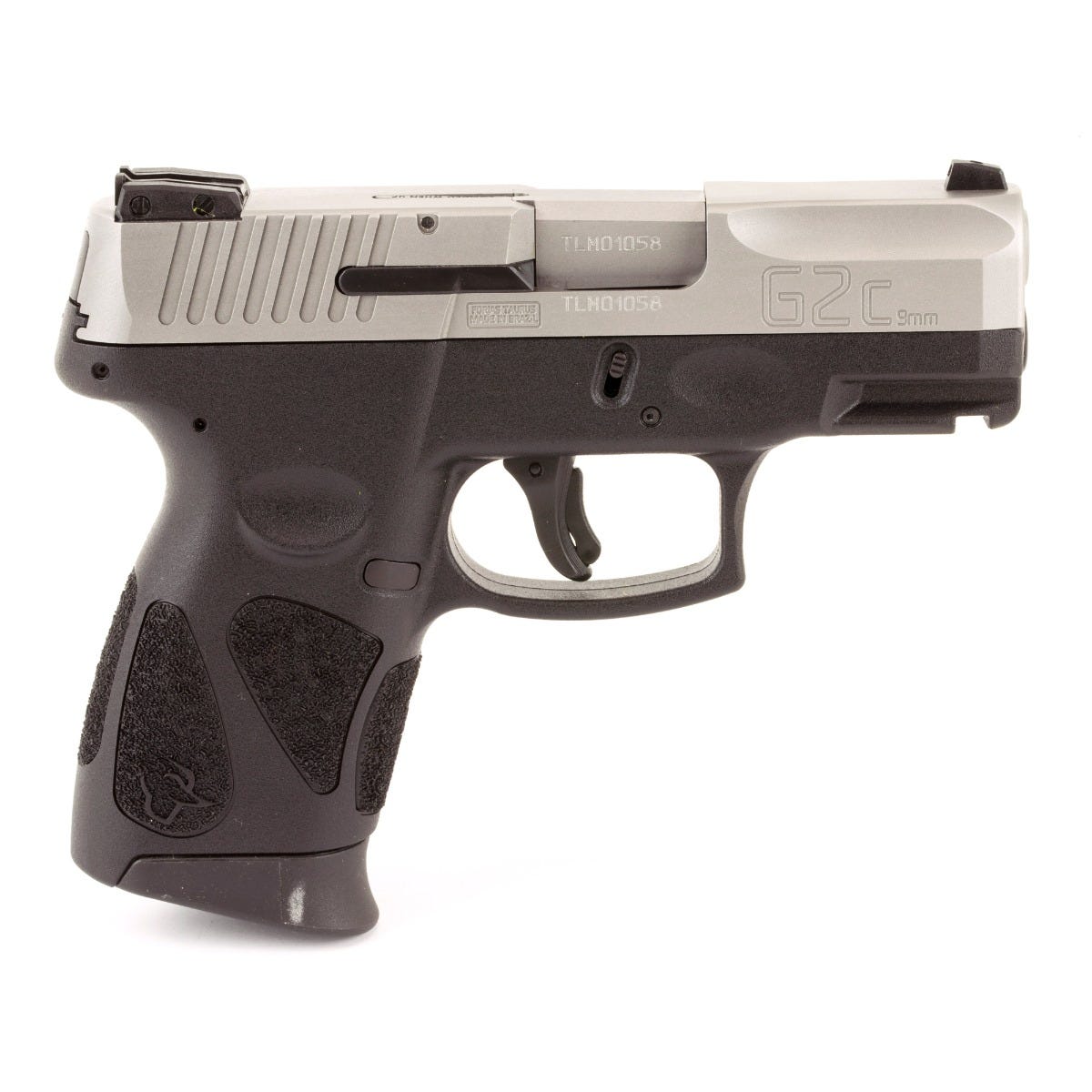 Taurus G2C Pistol Stainless/Black 9mm 3.2" Barrel 10-Rounds Includes 2 Magazines