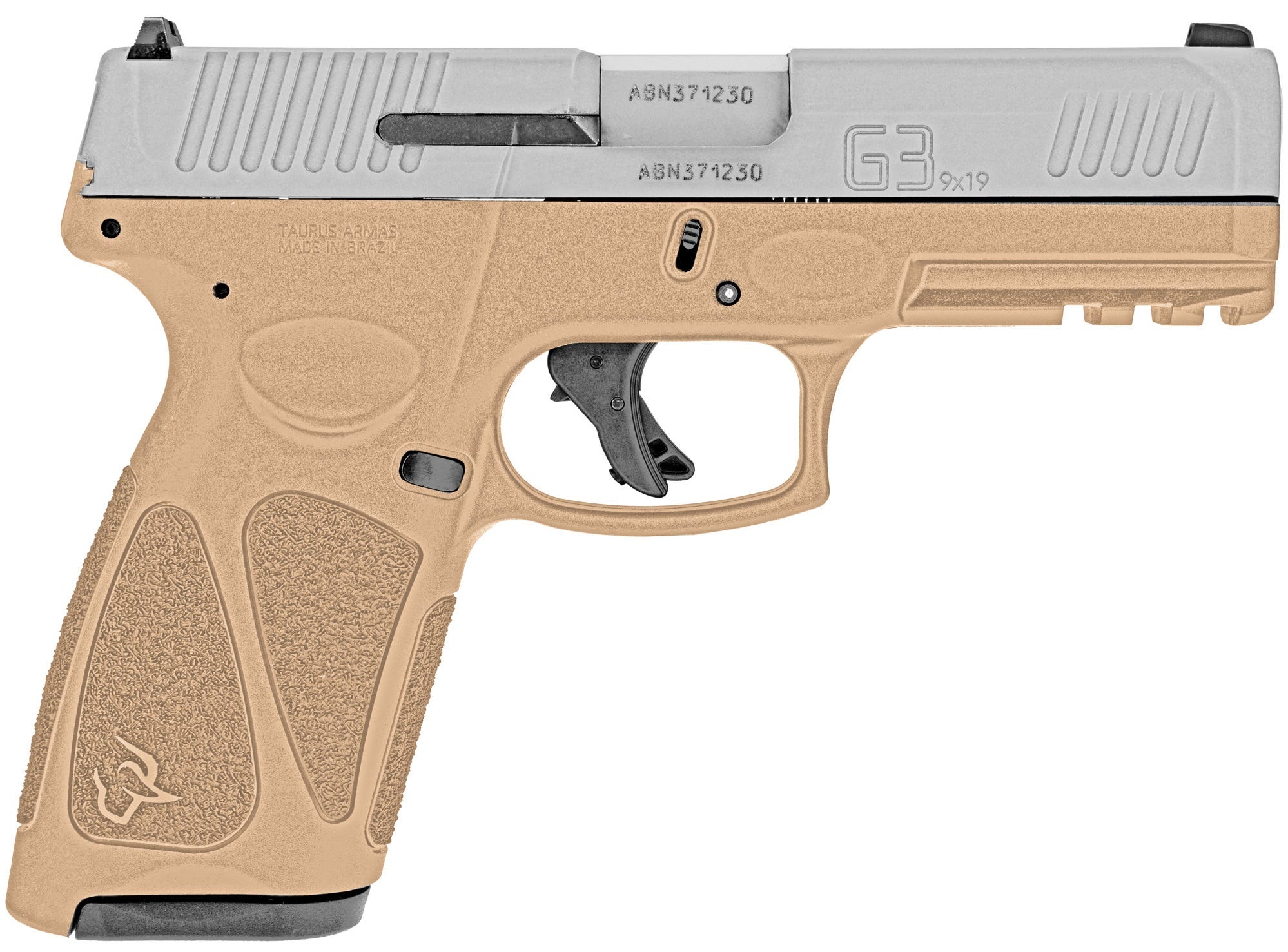 Taurus G3 Flat Dark Earth / Stainless 9mm 4" Barrel 17-Rounds 2 Mags