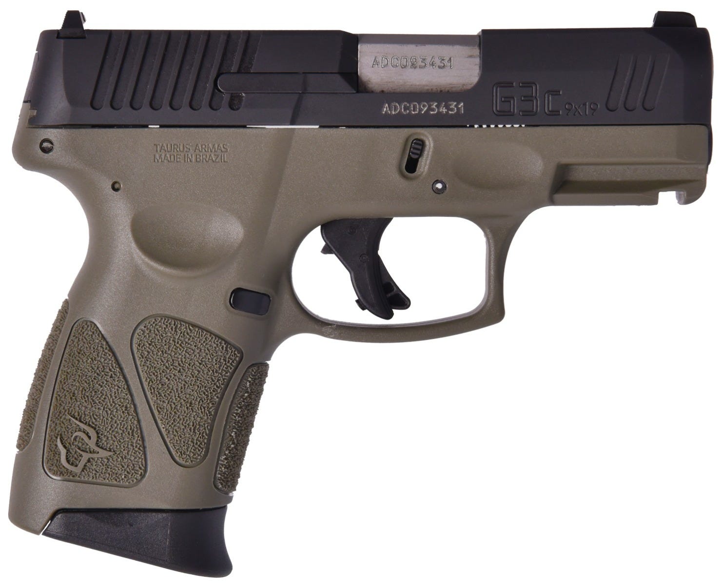 Taurus G3C OD Green/Black 9mm 3.2" Barrel 12-Rounds Includes 3 Magazines