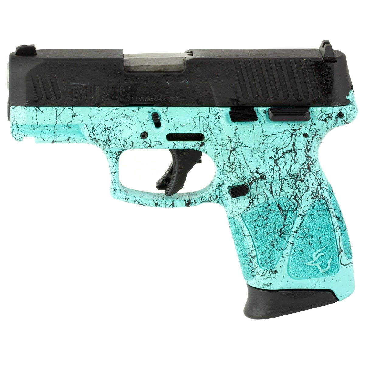 Taurus G3c Cyan w/ Black Splatter Frame 9mm 3.2" Barrel 12-Rounds - Image 3