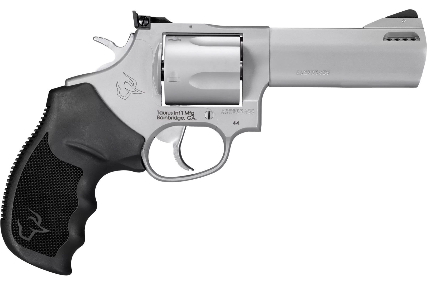 Taurus 44 Tracker Stainless .44 Mag 4" Barrel 5-Rounds Adjustable Sights Rubber Grips