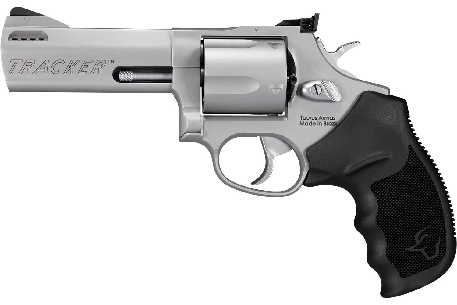 Taurus 44 Tracker Stainless .44 Mag 4" Barrel 5-Rounds Adjustable Sights Rubber Grips - Image 2