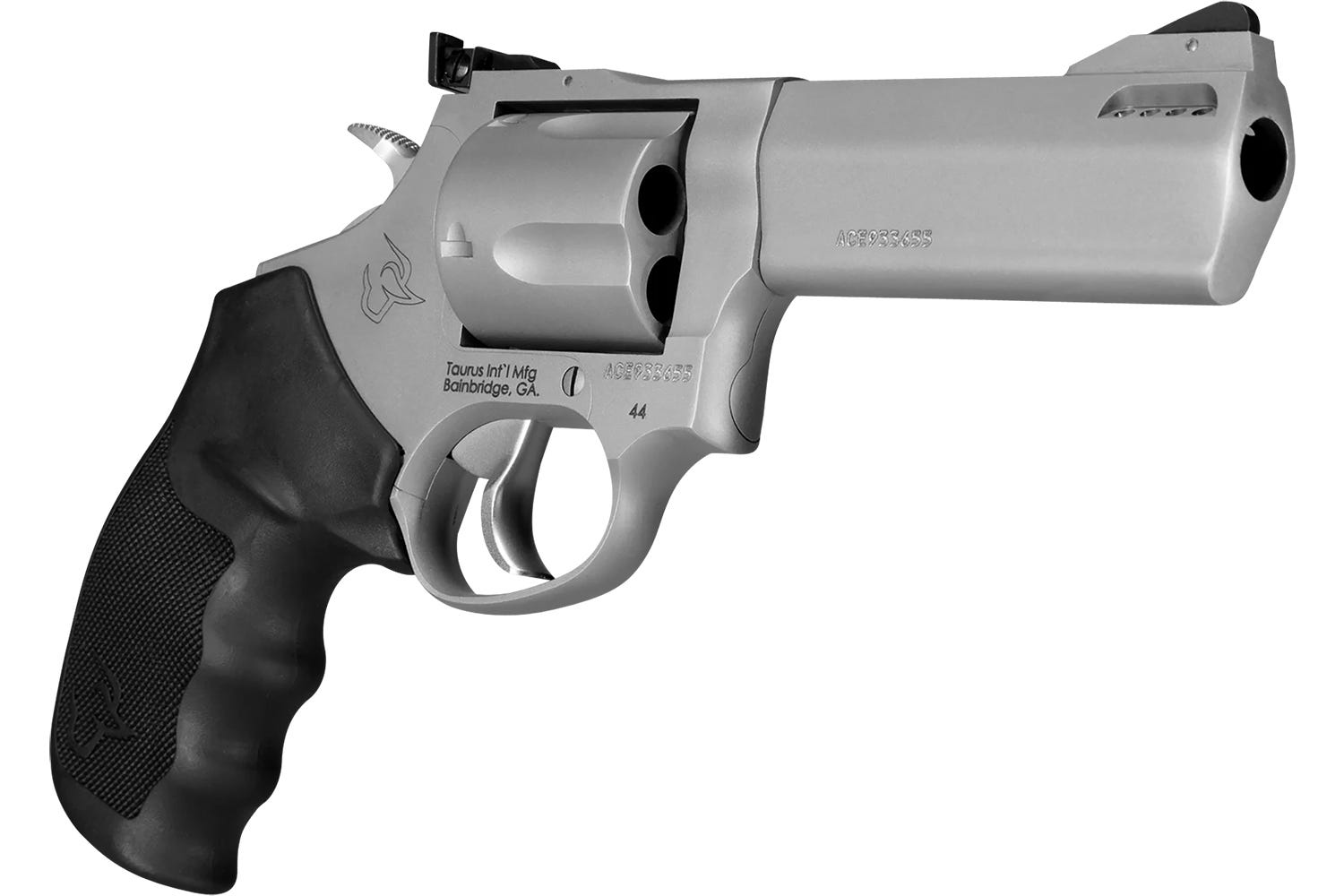 Taurus 44 Tracker Stainless .44 Mag 4" Barrel 5-Rounds Adjustable Sights Rubber Grips - Image 3
