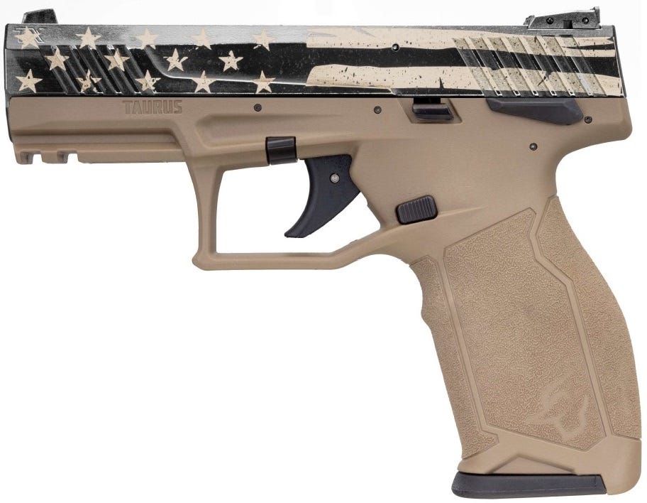 Taurus TX22 Distressed Flag / Flat Dark Earth .22 LR 4.1" Barrel 10-Rounds