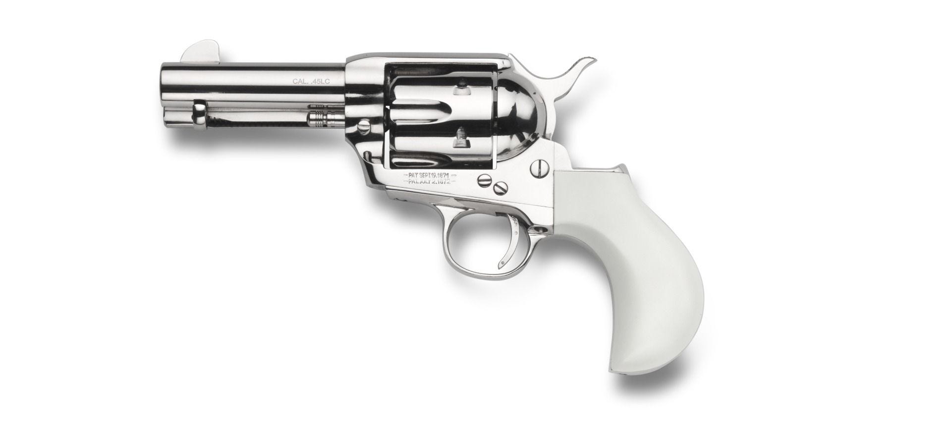 Taylors and Co TC9 1873 Nickel/White 9mm 3.5" Barrel 6-Rounds