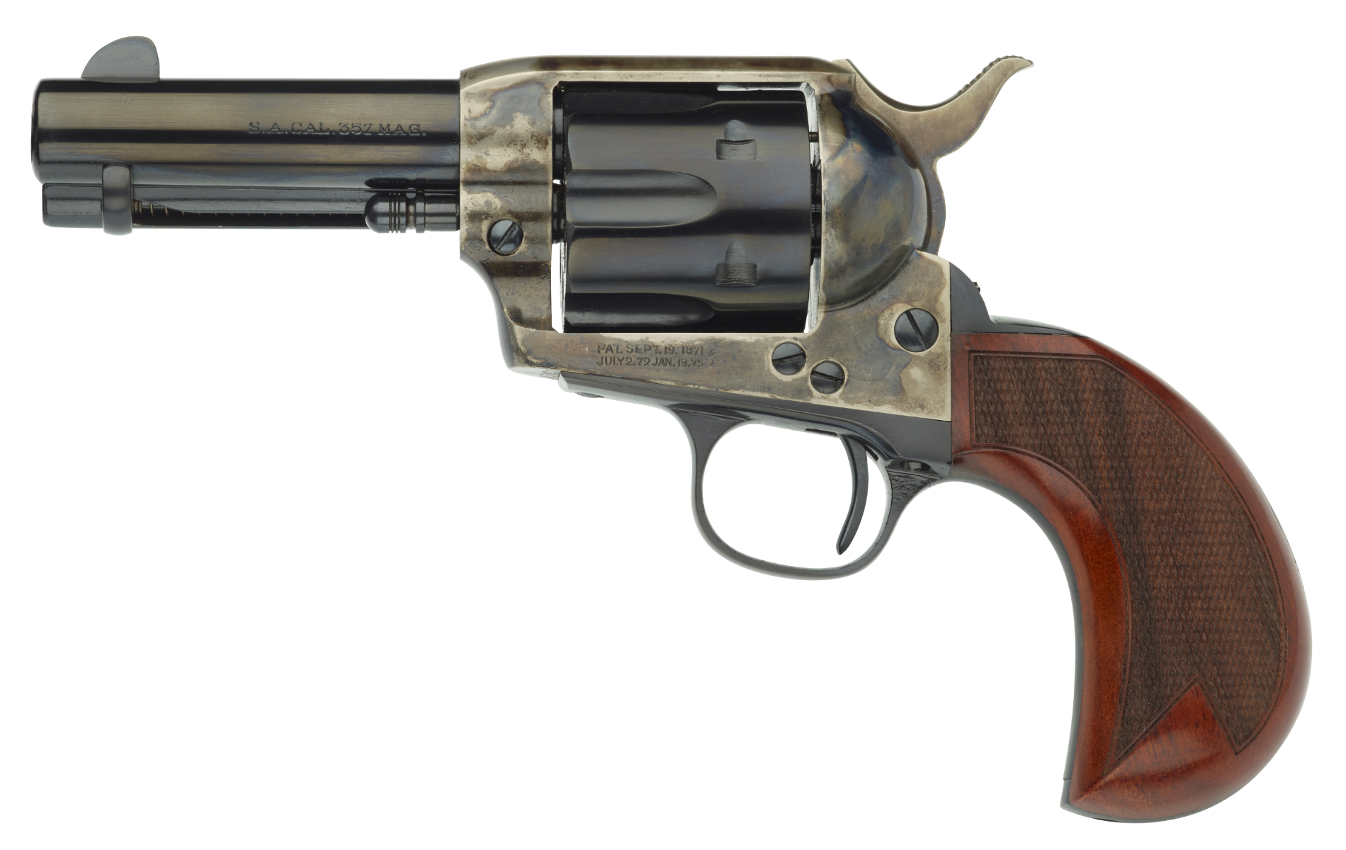 Taylors and Co 1873 Cattleman Case Hardened .45 LC 3.5" Barrel 6-Rounds Birdshead Grip