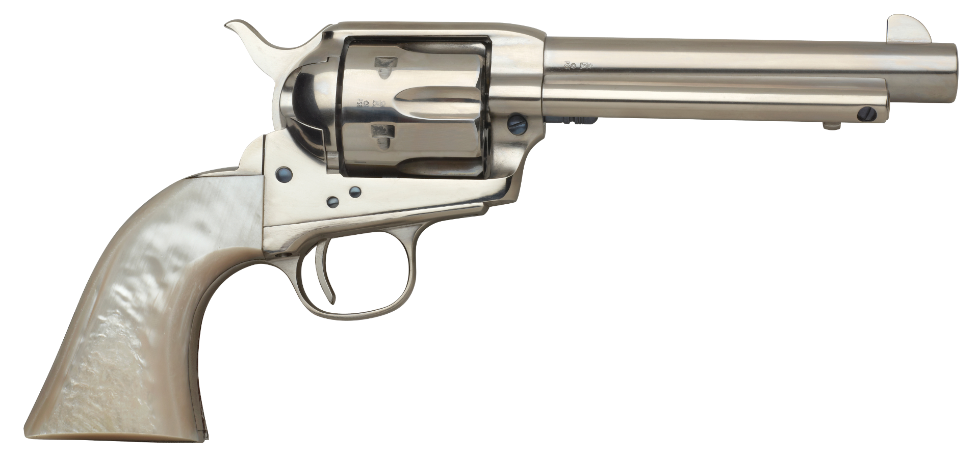 Taylors and Co 1873 Cattleman Nickel .45 LC 5.5" Barrel 6-Rounds Ivory Grips