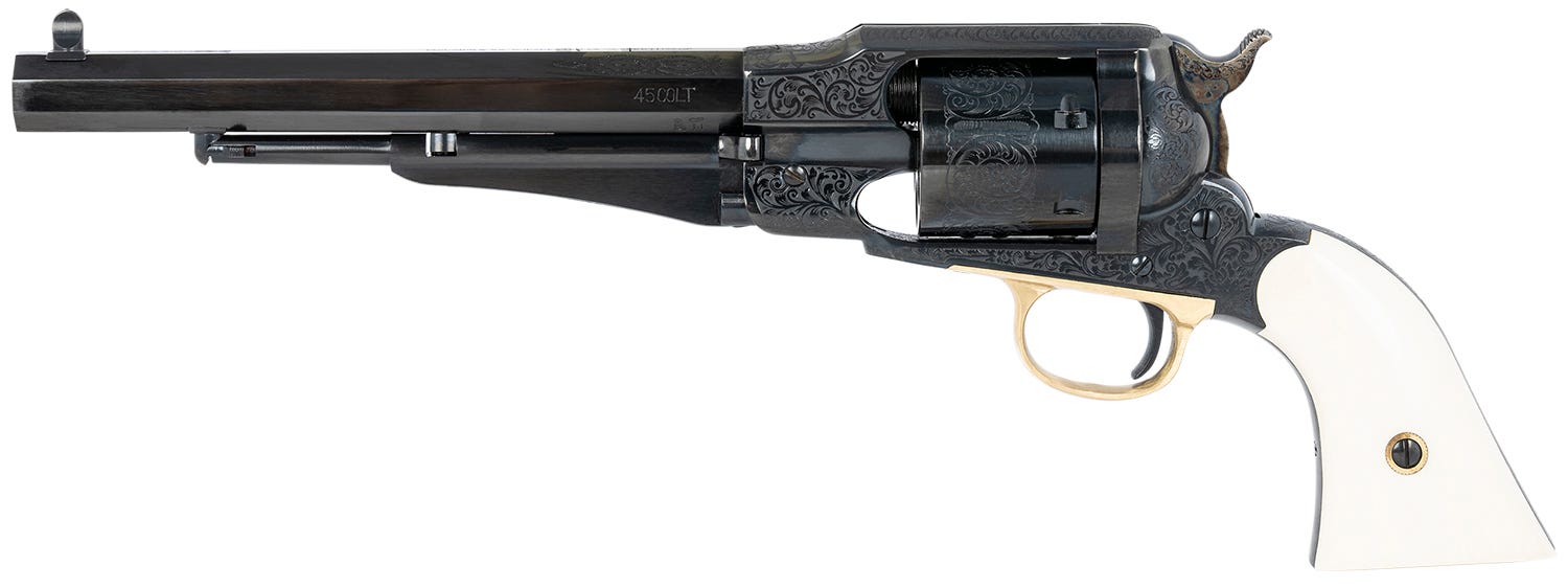 Taylors and Co Remington Conversion LawDawg .45 Colt 8" Barrel 6-Rounds Engraved - Image 2