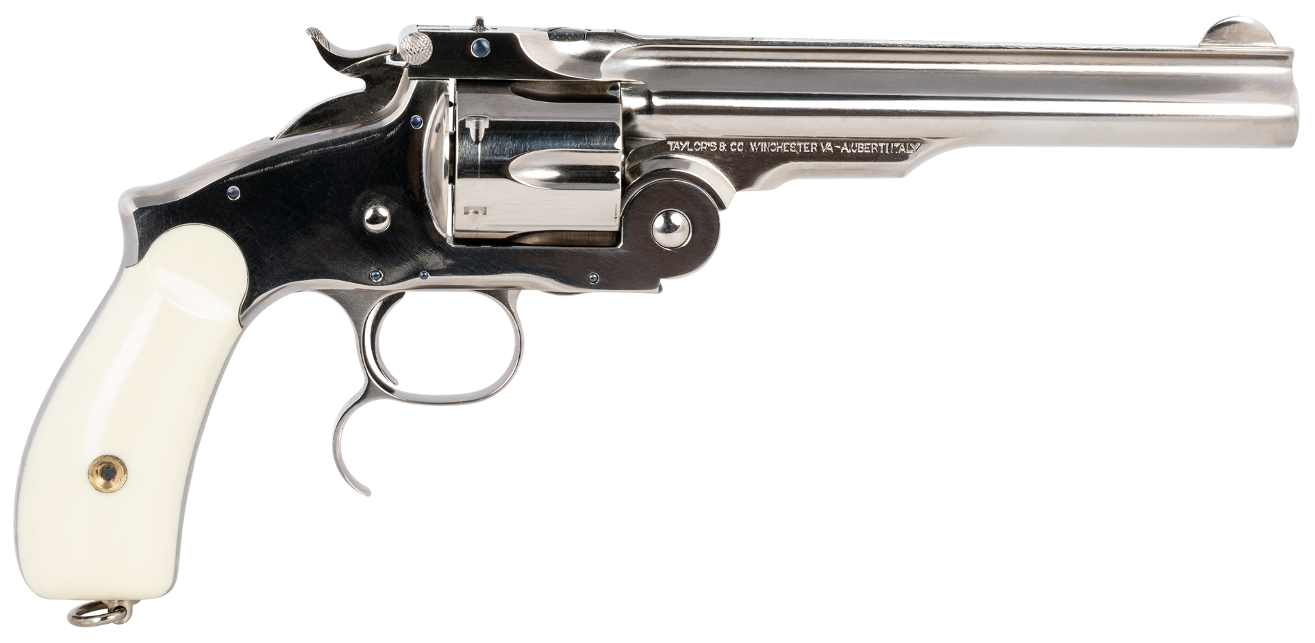 Taylors and Co Russian Nickel .45 Colt 6.5" Barrel 6-Rounds Ivory Grip