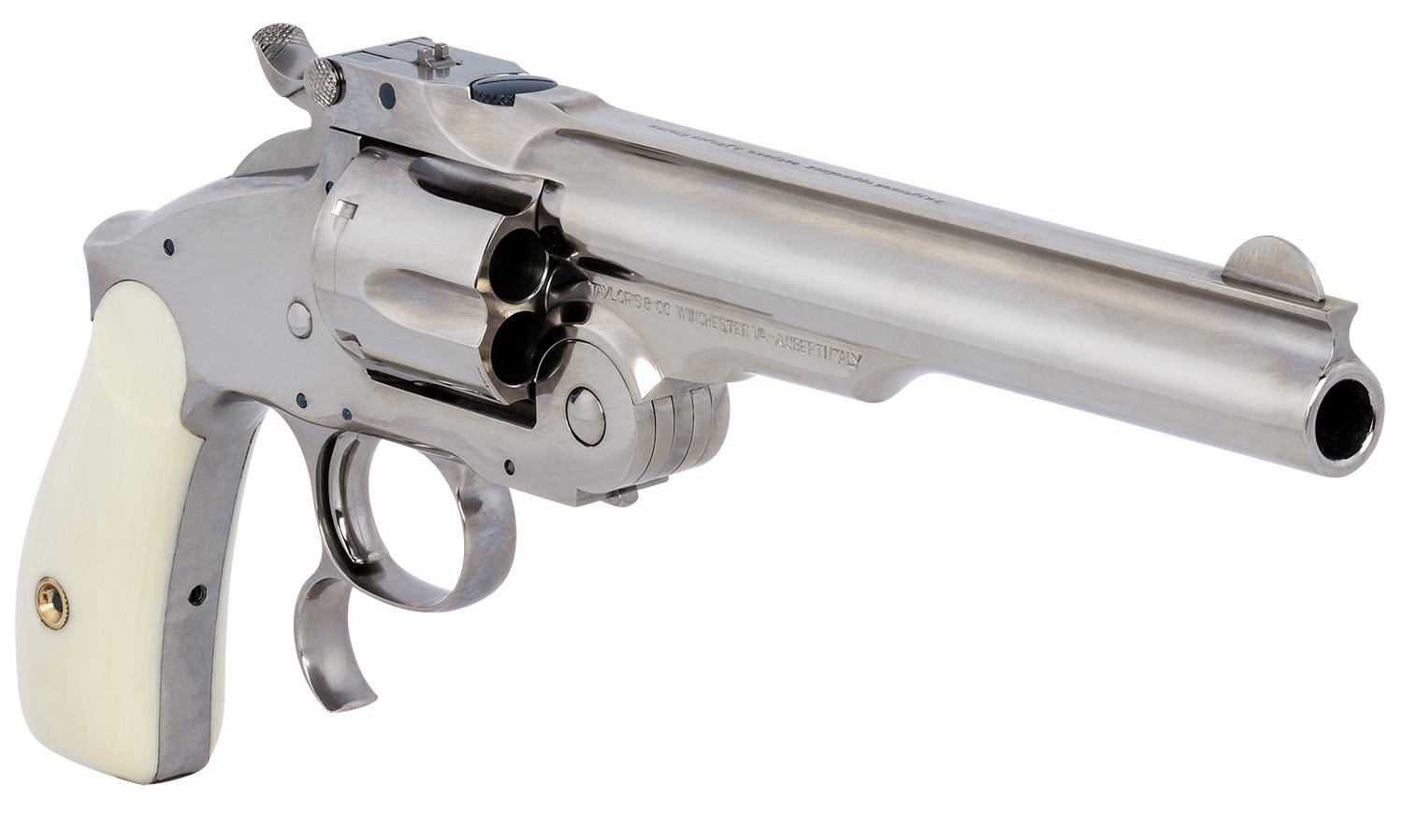 Taylors and Co Russian Nickel .45 Colt 6.5" Barrel 6-Rounds Ivory Grip - Image 3