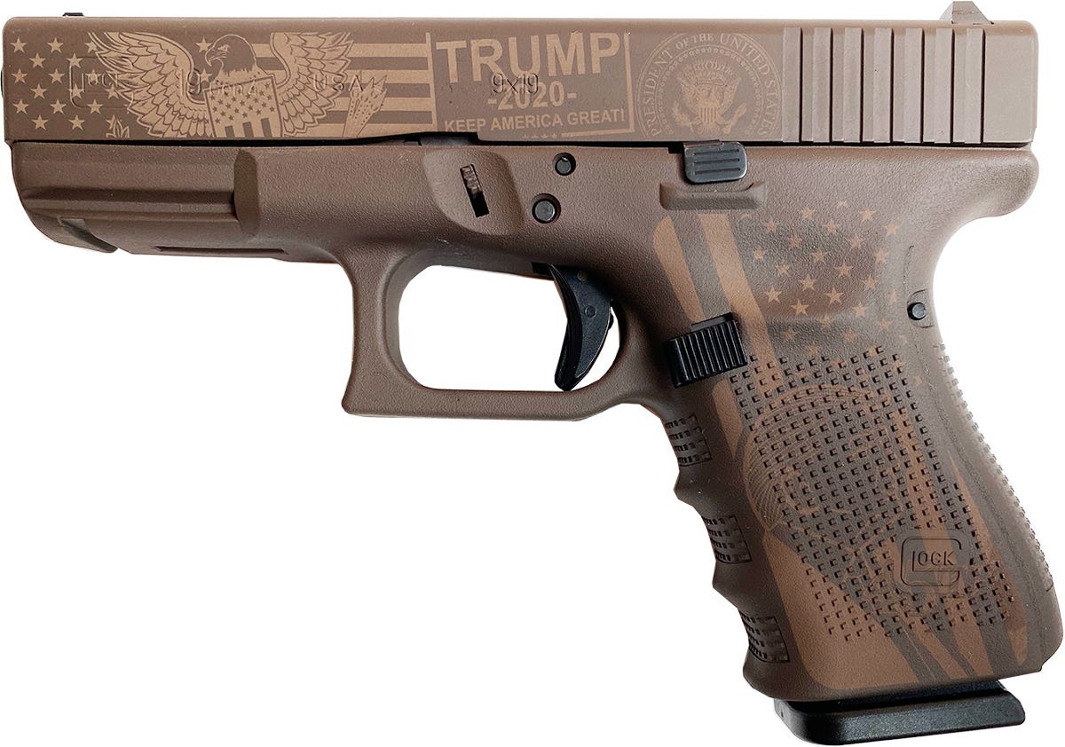 Glock 19 Gen4 Patriot Brown 9mm 4" Barrel 15-Rounds LivenGood Trump 2020 - Image 2