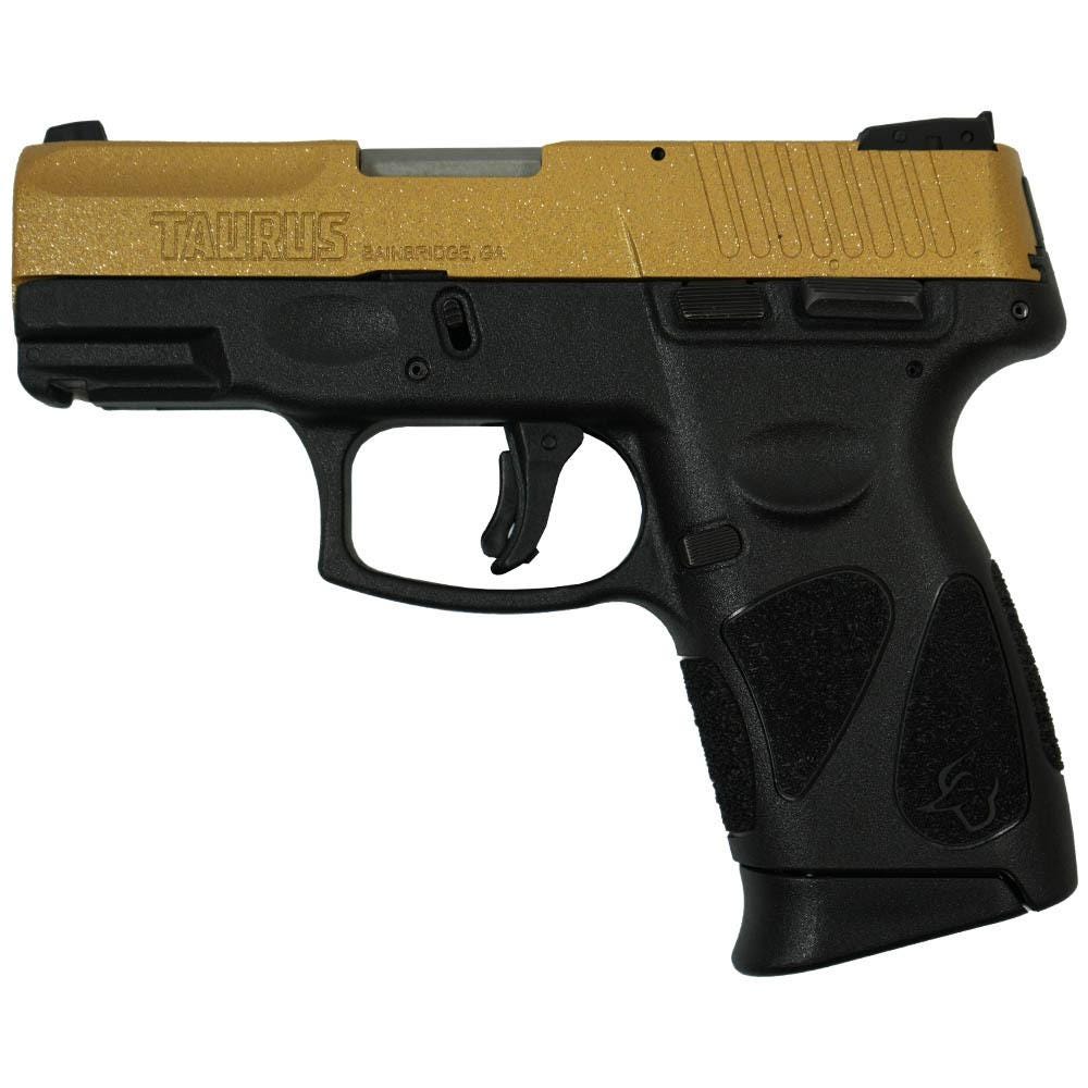 Taurus G2C "Gold Glitter" Gold / Black 9mm 3.2" Barrel 12-Rounds - Image 3