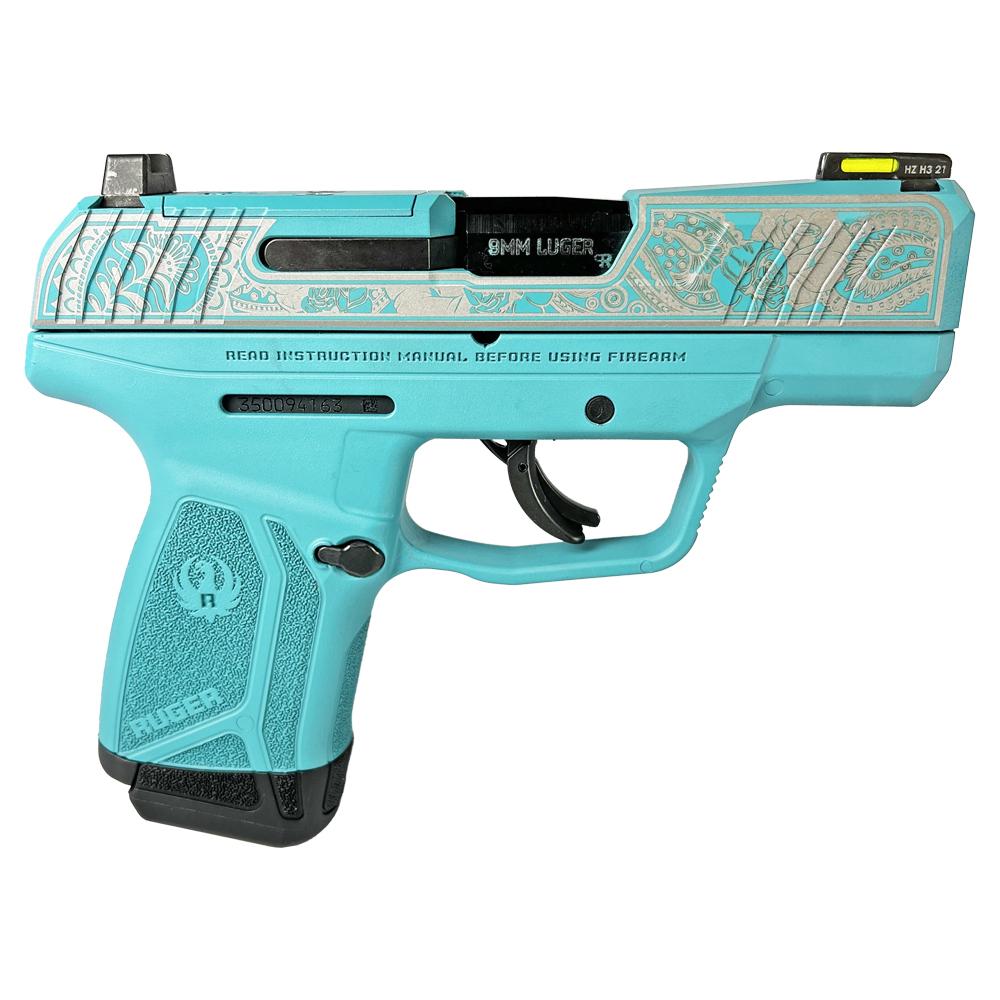 Ruger Max-9 Pro "Aztec Teal Paisley" 9mm 3.2" Barrel 12-Rounds - Image 2