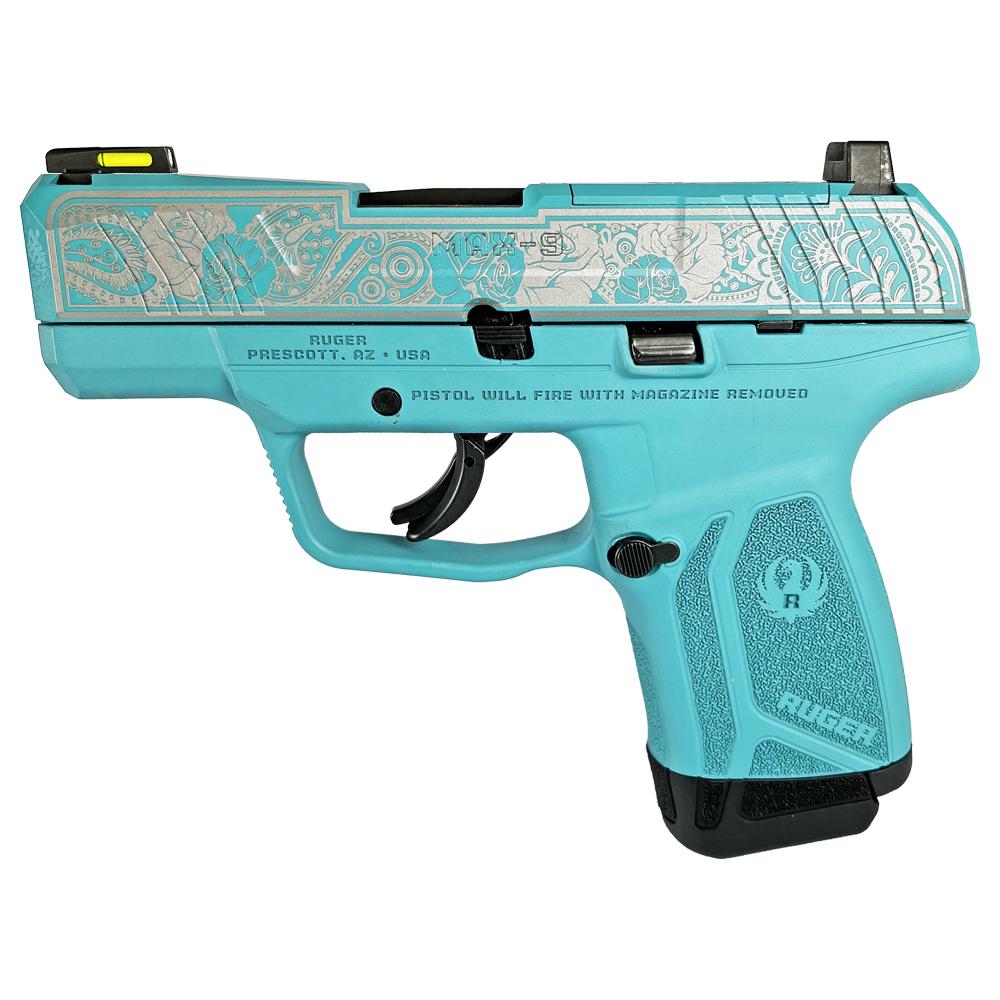 Ruger Max-9 Pro "Aztec Teal Paisley" 9mm 3.2" Barrel 12-Rounds - Image 3