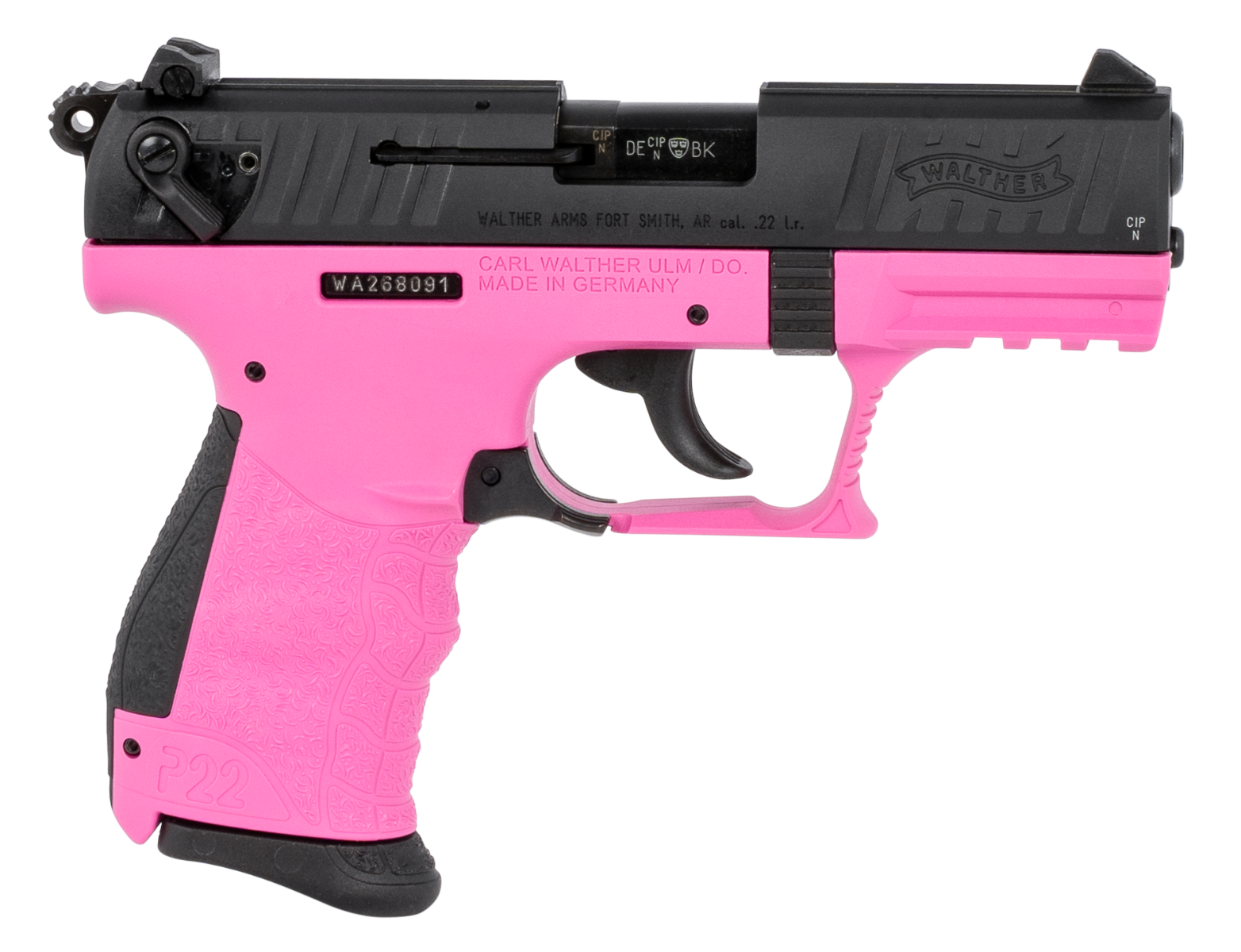 Walther P22 Q Pink .22 LR 3.42" Barrel 10-Rounds