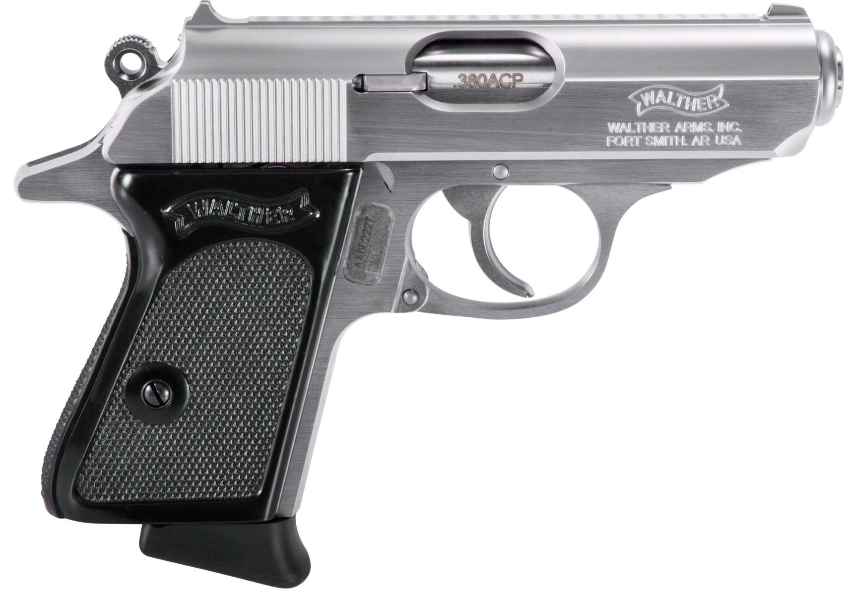 Walther PPK Stainless .380 ACP 3.3" Barrel 6-Rounds Fixed Sights