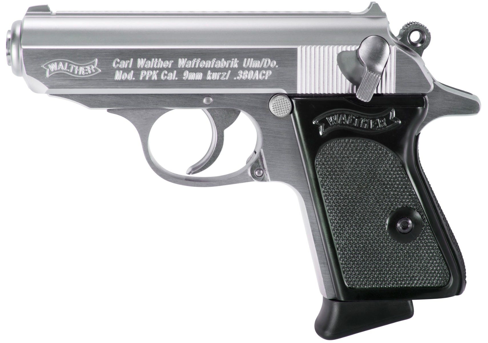Walther PPK Stainless .380 ACP 3.3" Barrel 6-Rounds Fixed Sights - Image 2