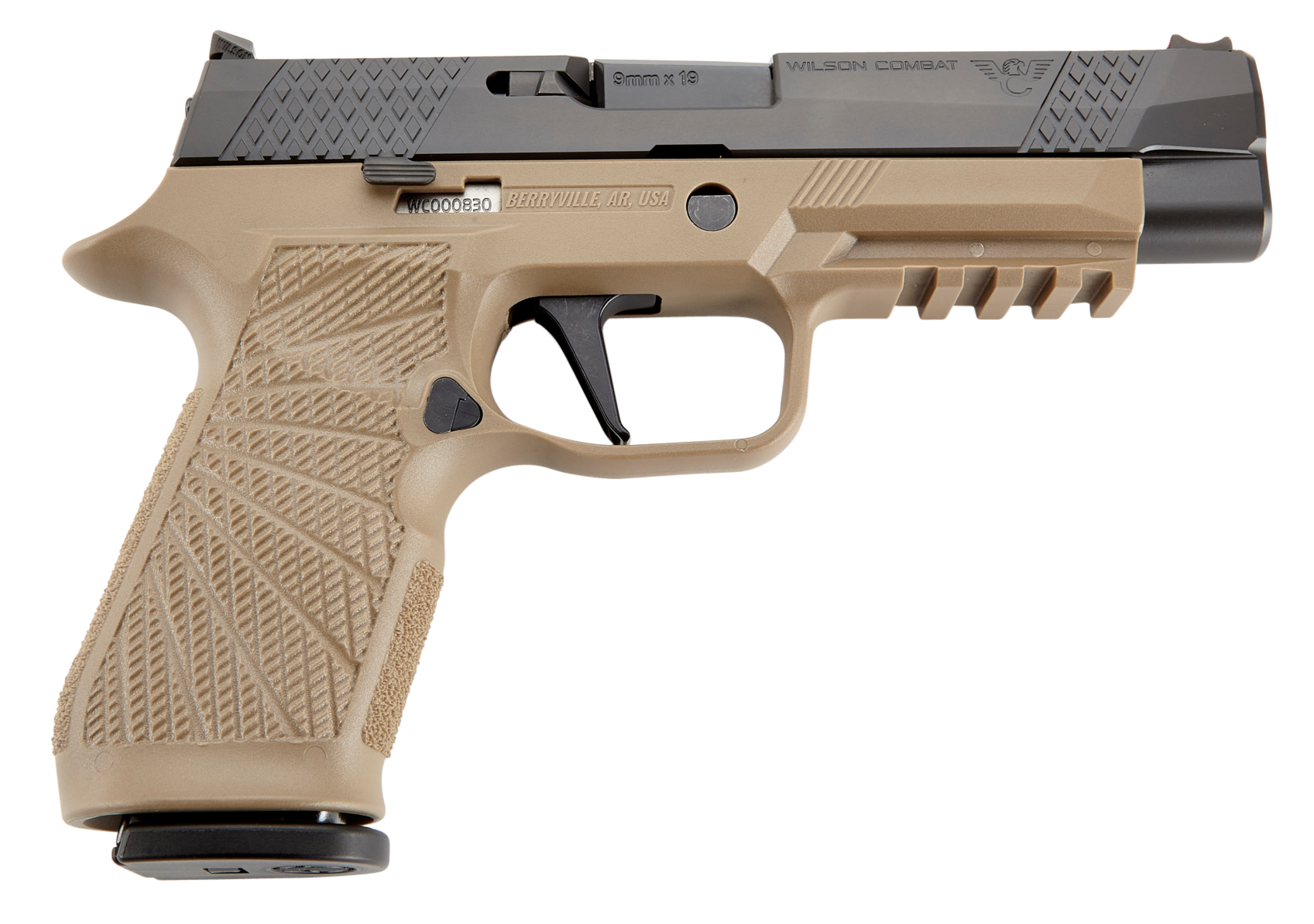 Wilson Combat P320 Tan 9mm 4.7" Barrel 17-Rounds Fiber Optic Front Sight