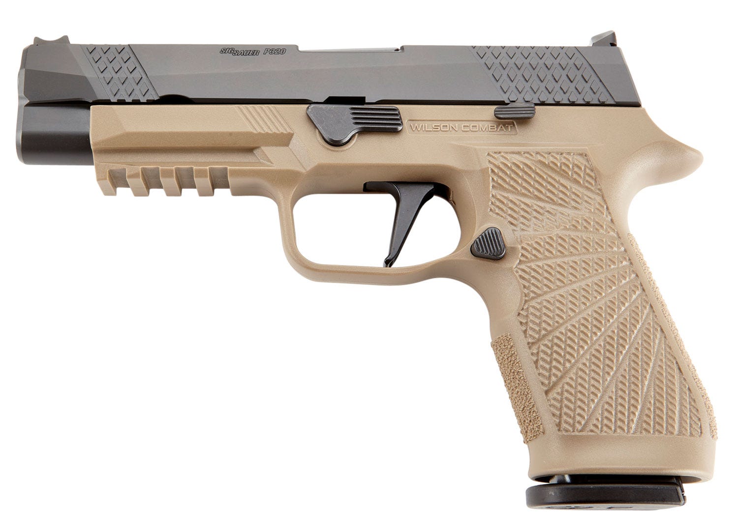 Wilson Combat P320 Tan 9mm 4.7" Barrel 17-Rounds Fiber Optic Front Sight - Image 2